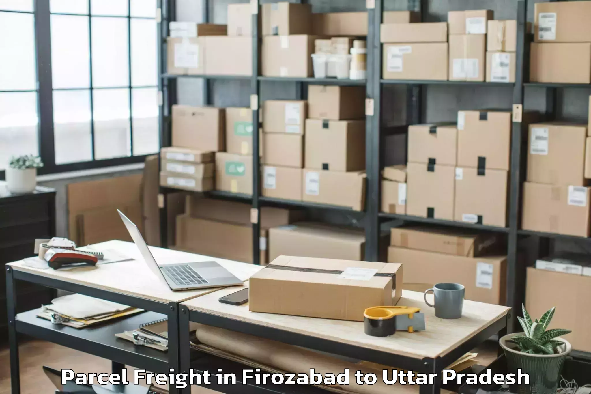 Easy Firozabad to Chillupar Parcel Freight Booking